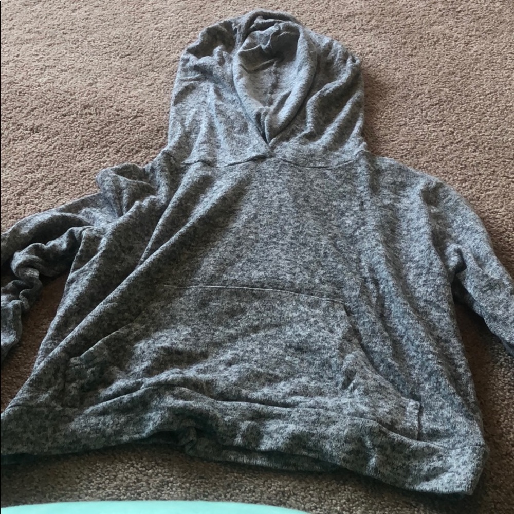 Grey Forever 21 CROPPED Hoodie